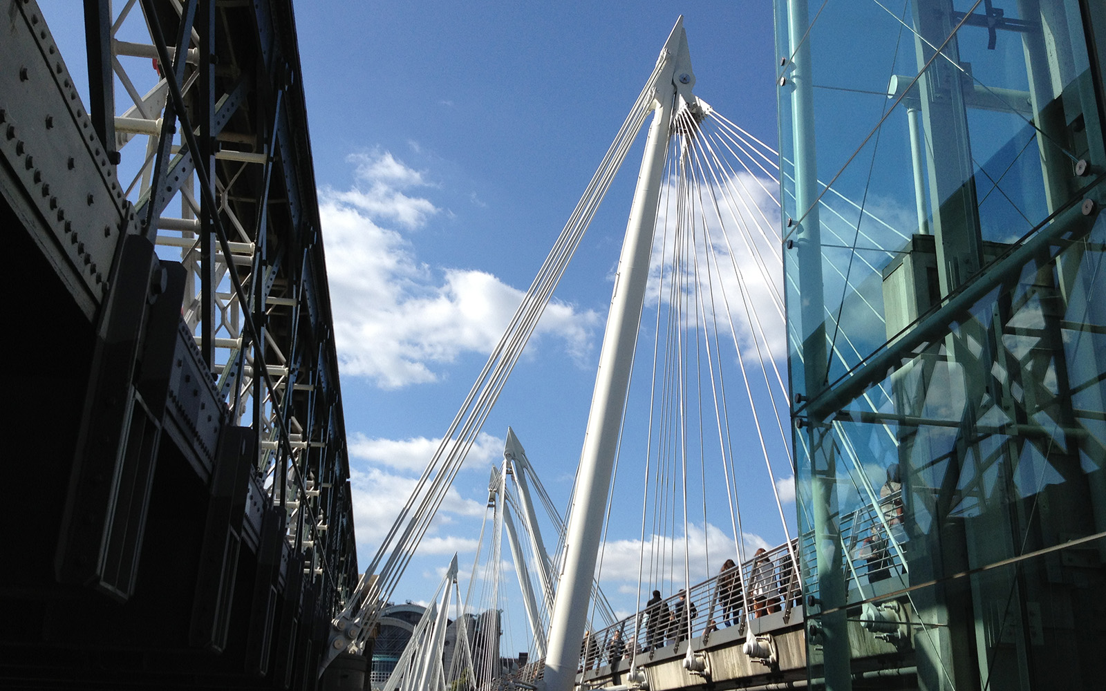 Hungerford Bridge And Golden Jubilee Bridge 5 September 2015