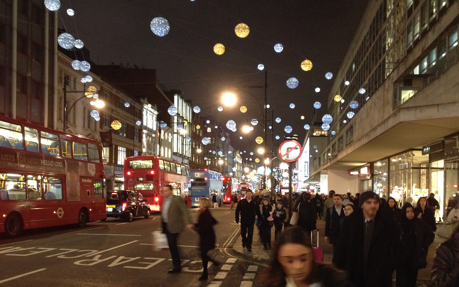 Oxford Street Christmas Lights 19 December 2016