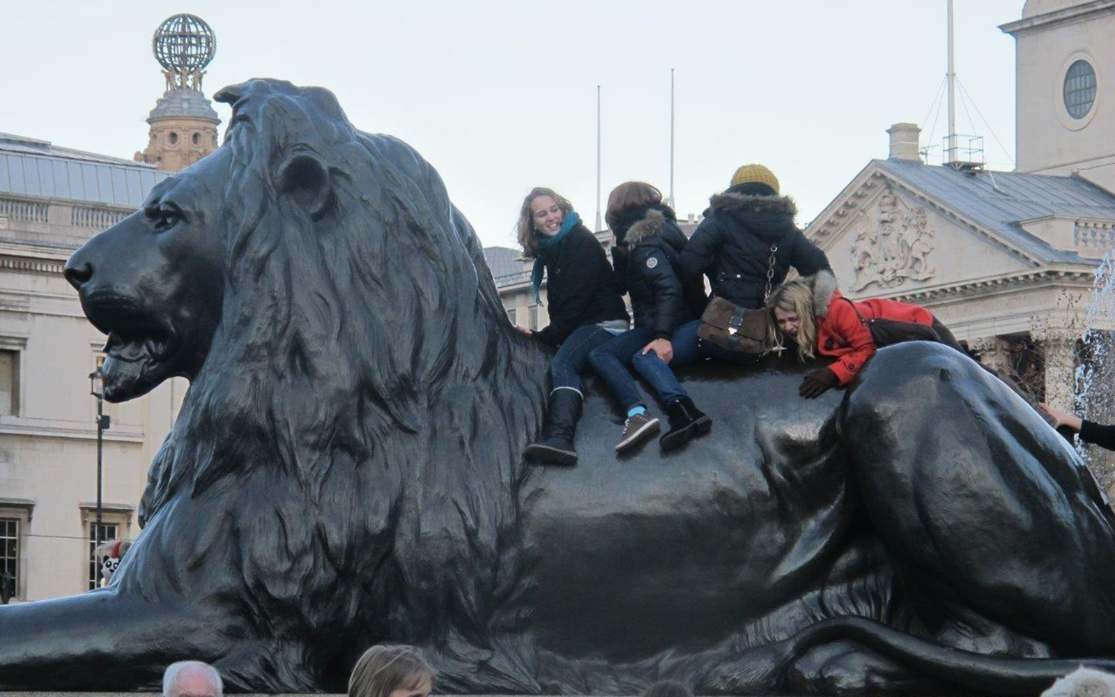 Riding Lion At Trafalgar Square