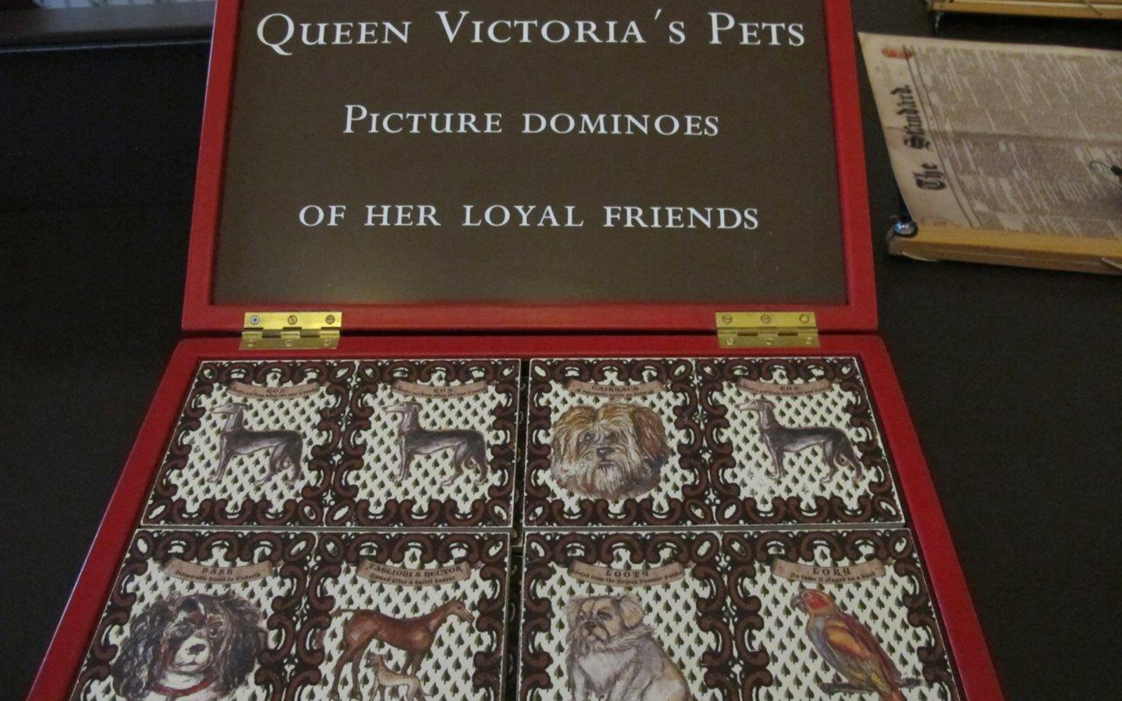 Queen Victoria Pets Dominoes
